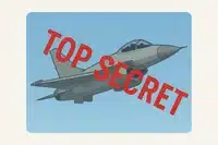 Avion militaire avec superposition « Top Secret »