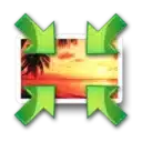 Flèches vertes dirigées vers l’image du coucher de soleil