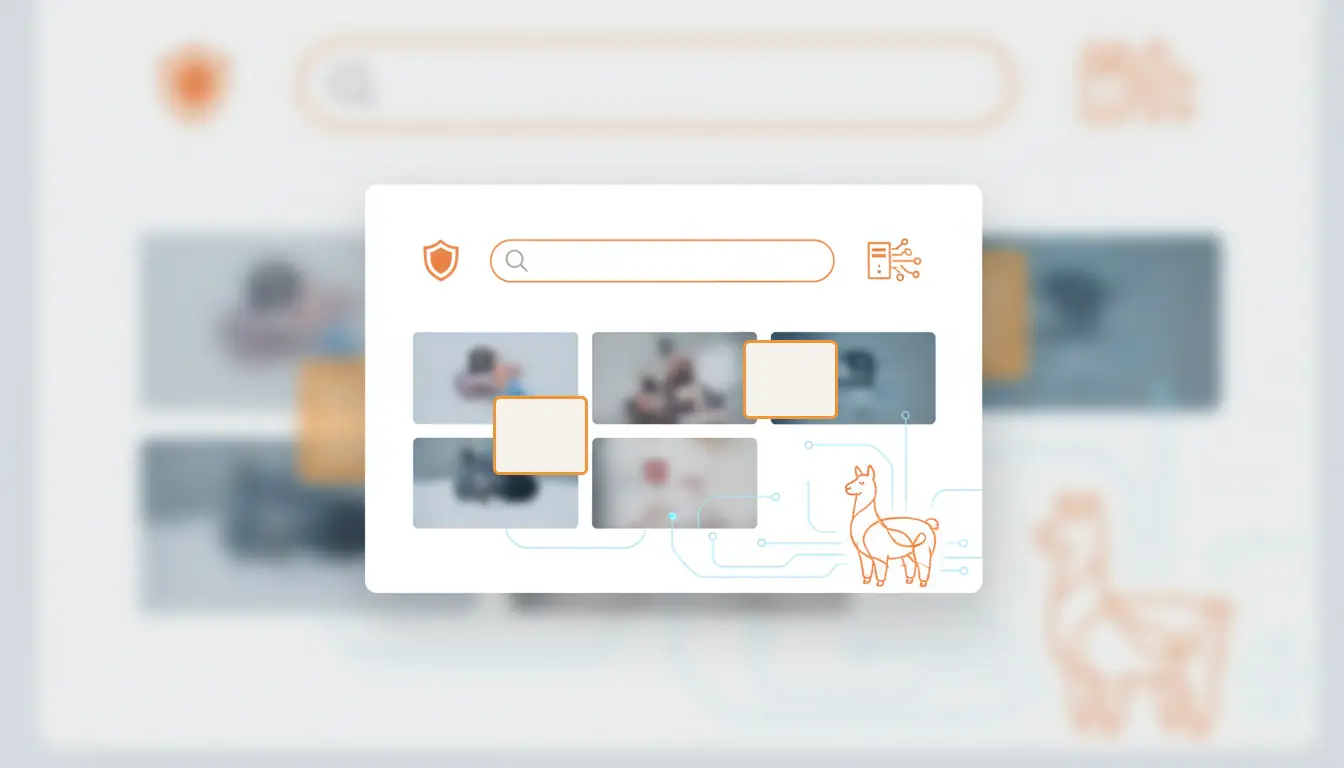 Light Capture local AI screenshot search illustration without embedded text
